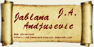 Jablana Anđušević vizit kartica